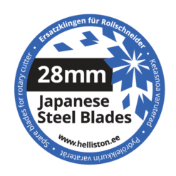 Ketasnoa rullnoa ketaslõikuri ketasnugade rullnugade varuterad tagavaraterad terad siksakterad 28mm Olfa, Fiskars, Dremel, Dafa, Martelli, TrueCut, Prym, lapiteki terad, lapotekk, tarbed, tööriistad, vahendid