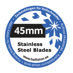 Pinking replacement spare blades for rotary cutter 45 mm Olfa, Fiskars, Dremel, Dafa, Martelli, TrueCut, rotary cutter blades, fabric, cloth, leather, quilting, quilters, round wheel blade, sharp, replacement blade, patchwork blade, stainless steel blades, Helliston blades