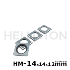 HM Carbide Reversible knives 14 x 14 x 1,2 mm for cutter heads, hard metal (Tungsten Carbide) for Solid Wood, HDF, MDF, Particle board, rabbeting, rounding, chamfering cutter head, spiral, helical cutterhead