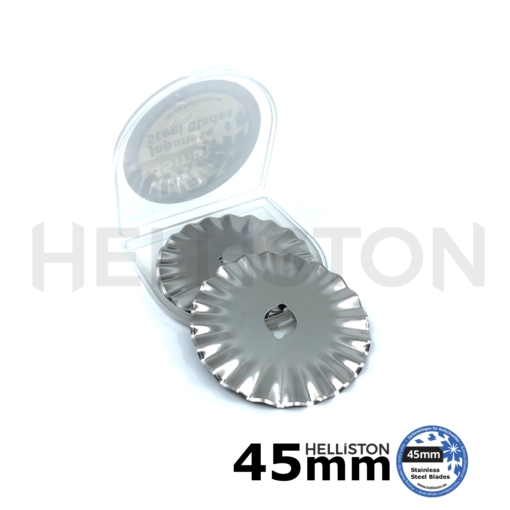 Lames dentalures 45mm pour couteau/ cutter rotatif (pour Olfa, Fiskars, Dremel, Dafa, Martelli, TrueCut, Prym etc.)