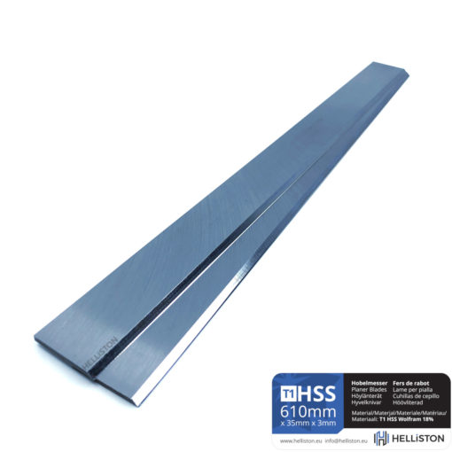 HSS Wolfram 18% Planer blades/ knives 610x35x3mm, 2 pc
